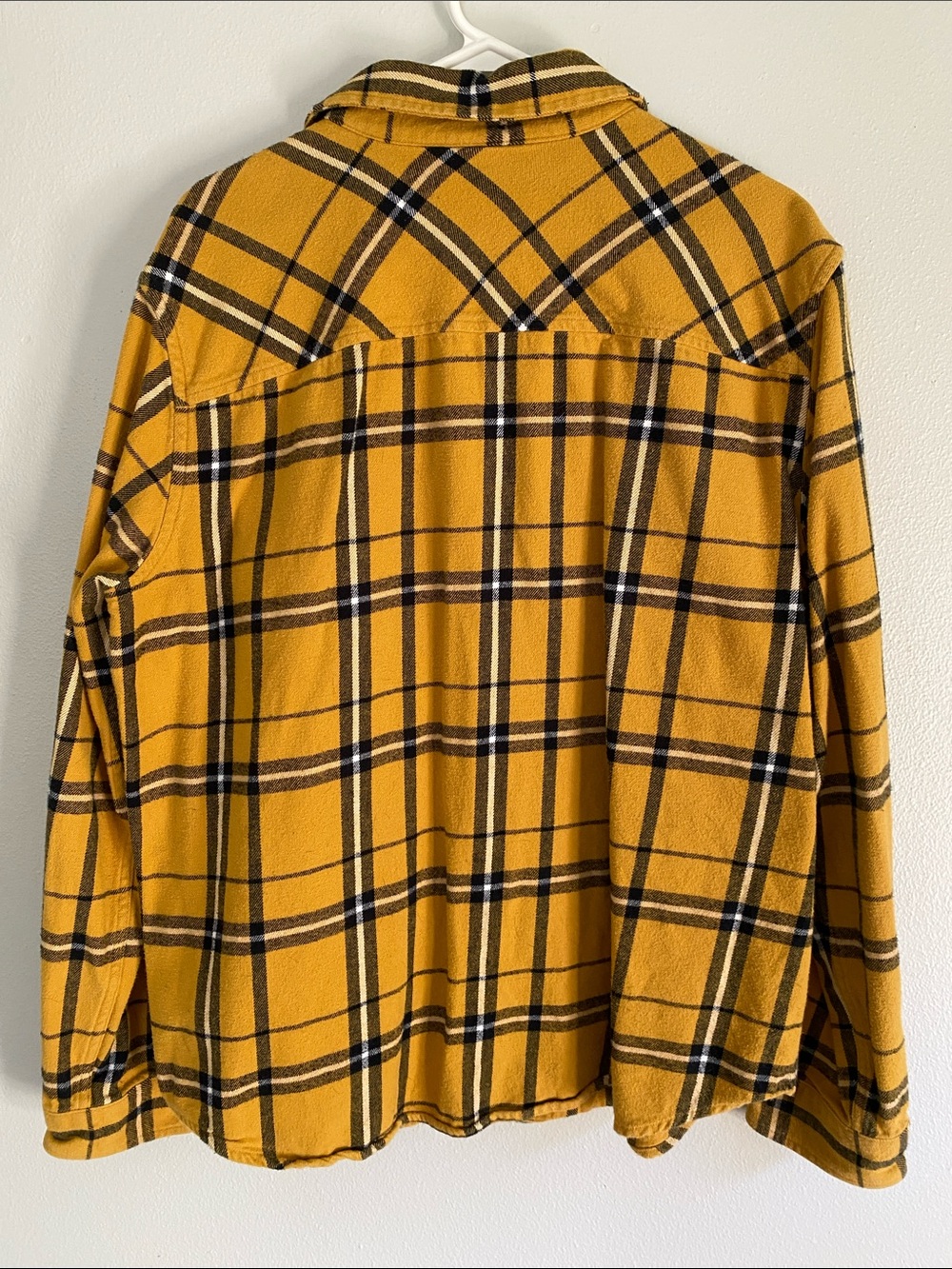 Original Use Yellow and Black Plaid Button-Up Shirt - Picture 3 of 4